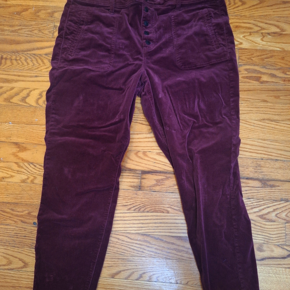 American Eagle Outfitters Burgundy Corduroy Pants